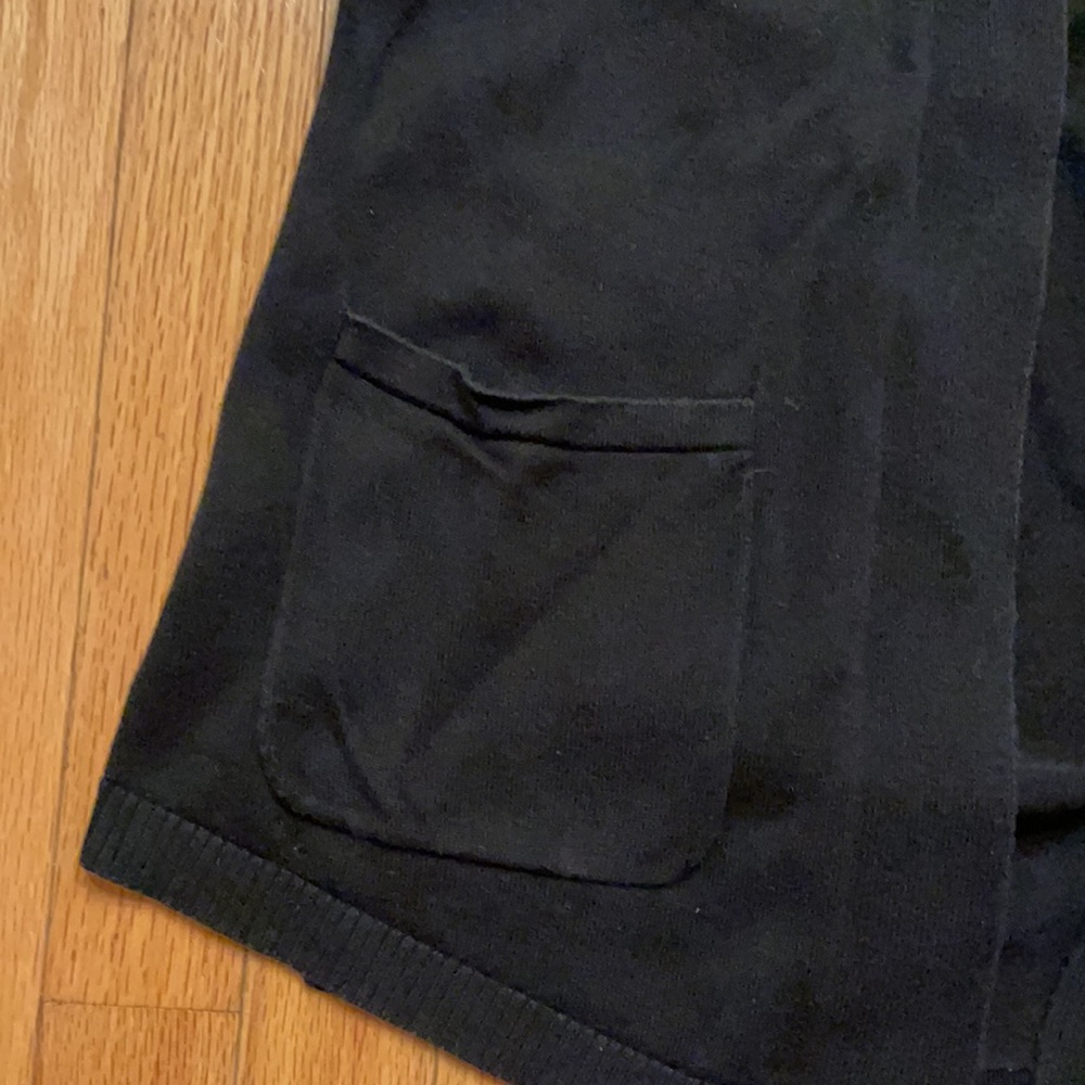 Isaac Mizrah live classic black Open Cardigan - Picture 2 of 3